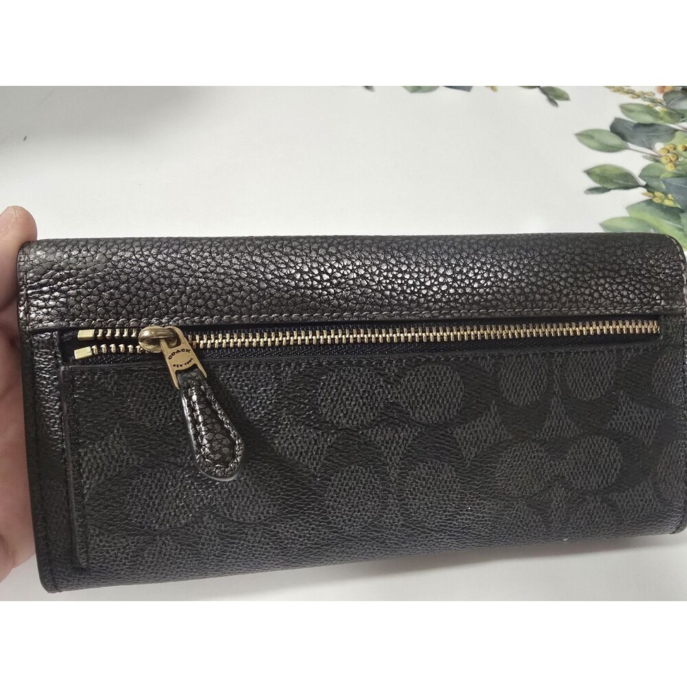 COACH Long Wallet Leather BRW All-over Pattern Women's - Picture 8 of 10